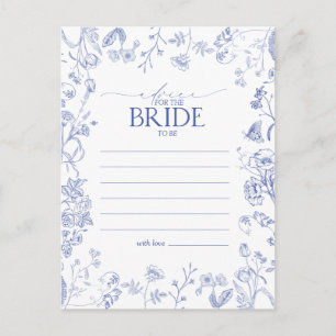 Carte Postale Conseil Victorien Français Bleu & Blanc À La Marié