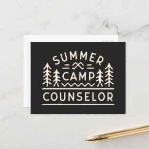 Carte Postale Conseiller du camp d'été personnel du camping fore