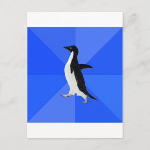 Carte Postale Conseils de pingouin socialement maladroits Mème a