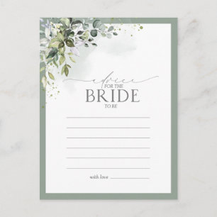 Carte Postale Conseils Floraux en Eucalyptus Bleu Poussiéreux à 