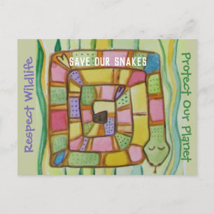 Carte Postale Conservation des serpents - Sauvez nos serpents