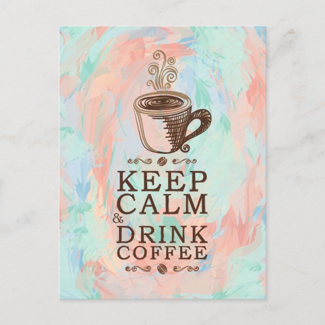 Carte Postale Conserver le café de boisson calme - Arrière - pla (Devant)