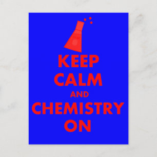 Carte Postale Conserver le calme et la chimie sur les cadeaux
