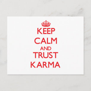 Carte Postale Conserver le calme et la confiance Karma