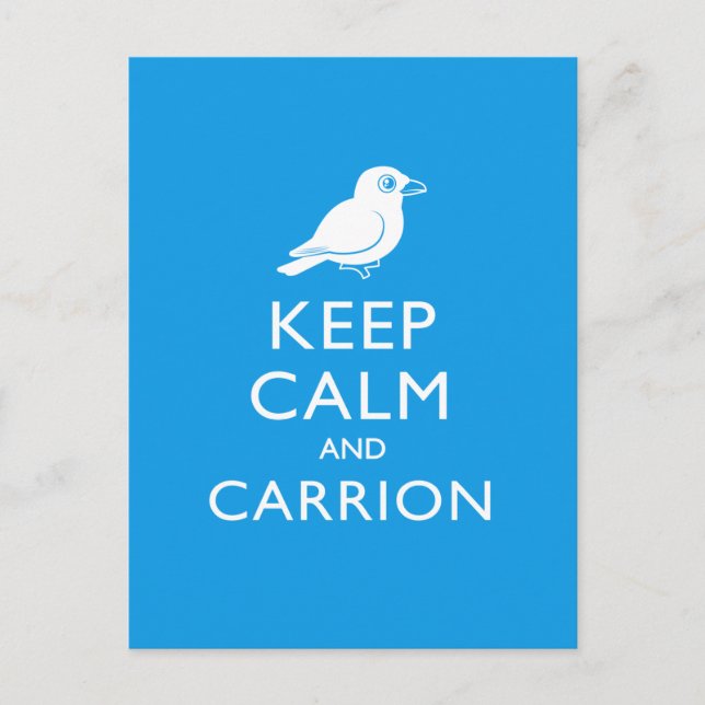 Carte Postale Conserver le calme et le Carrion (corbeau) (Devant)