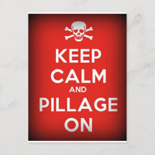 Carte Postale Conserver le calme et le pillage