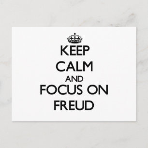 Carte Postale Conserver le calme et se concentrer sur Freud