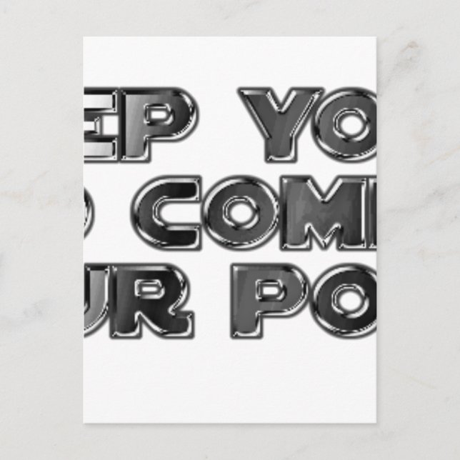 Carte Postale Conserver vos commentaires stupides (Devant)