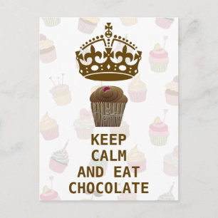 CARTE POSTALE CONSERVEZ LE CHOCOLAT DE MANGE CALME