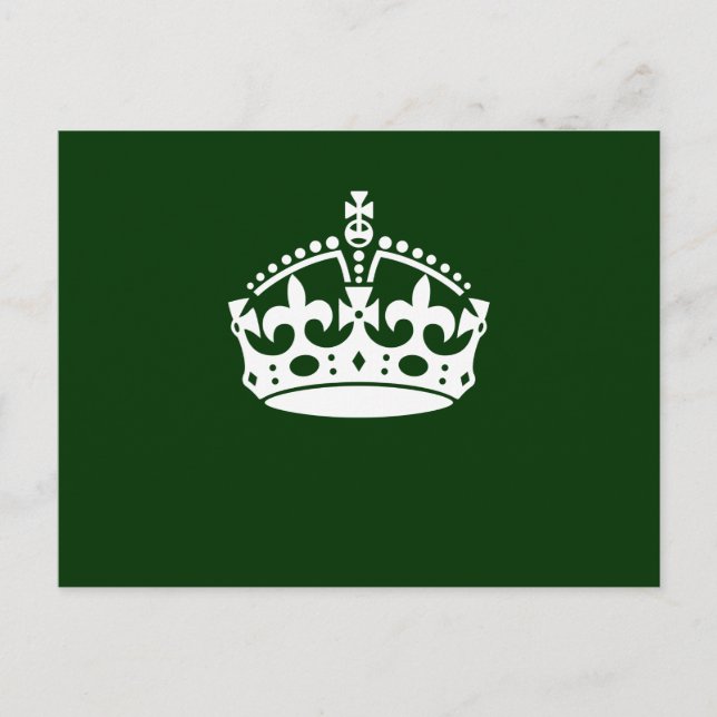 Carte Postale CONSERVEZ LE SYMBOLE DE LA COURONNE CALME sur la d (Devant)