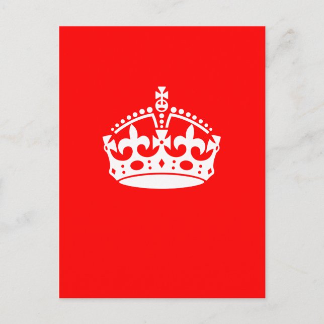 Carte Postale CONSERVEZ LE SYMBOLE DE LA COURONNE CALME sur le f (Devant)