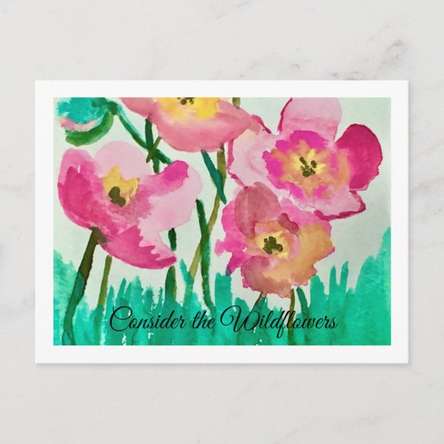 Carte Postale Considérons les Fleurs sauvages (Devant)