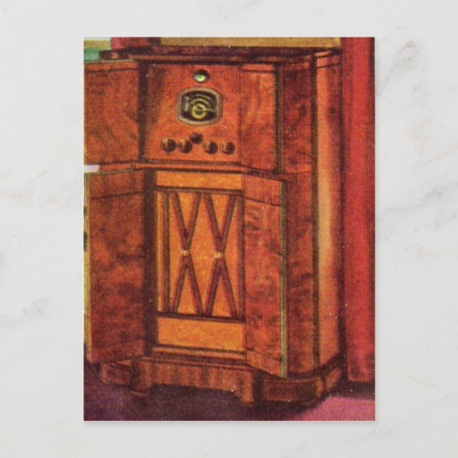 Carte Postale Console radio 1937 (Devant)