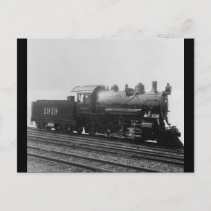 Carte Postale Consolidation 2-8-0 Vintage Steam EngineTrain