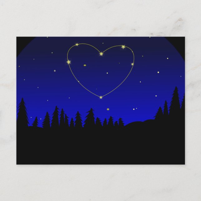 Carte Postale Constellation de l'étoile cardiaque (Devant)