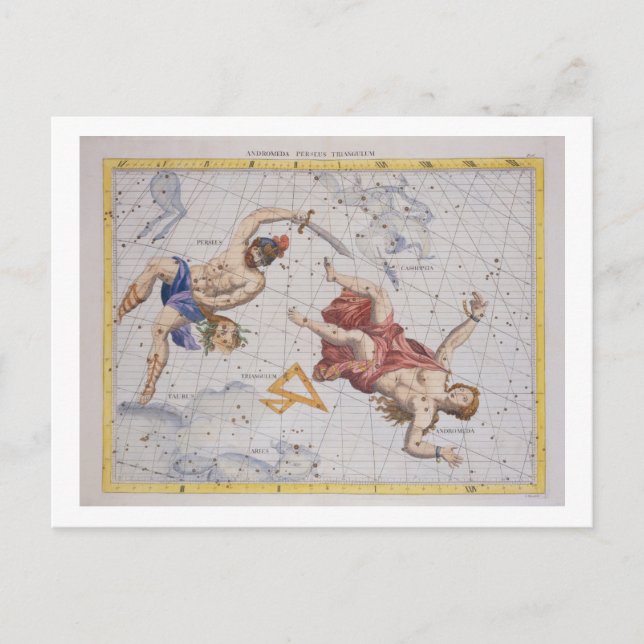 Carte Postale Constellation de Perseus et Andromeda, de 'Atla (Devant)