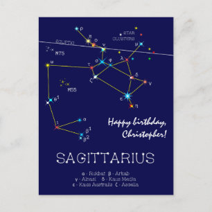 Carte Postale Constellation zodiaque Sagittaire