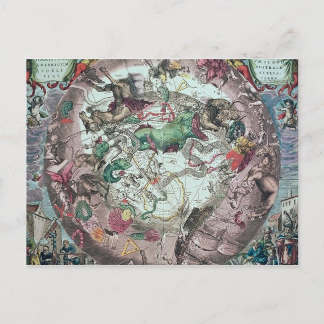 Carte Postale Constellations de l'hémisphère sud (Devant)