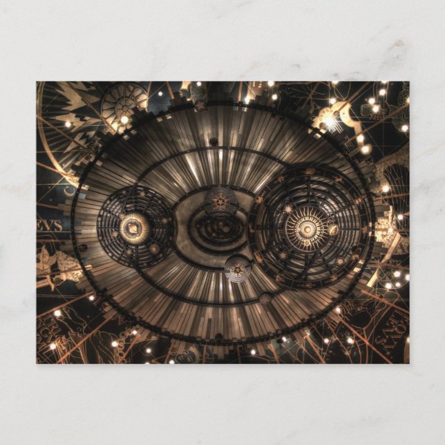 Carte Postale Constellations Zodiac mécanique Steampunk (Devant)