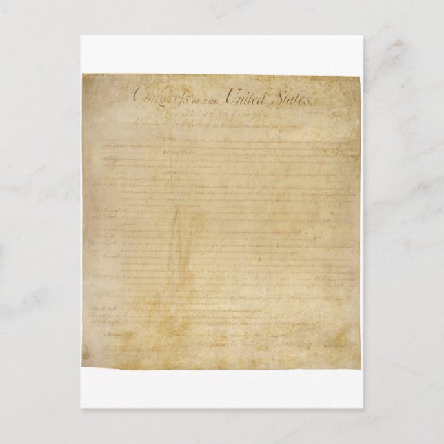 Carte Postale Constitution initiale des États-Unis Déclaration d (Devant)