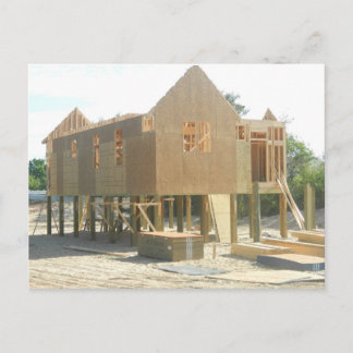 Carte Postale Construction de la maison de plage