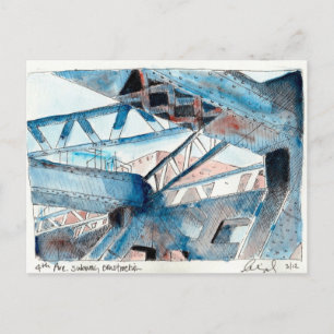 Carte Postale Construction de quatrième avenue