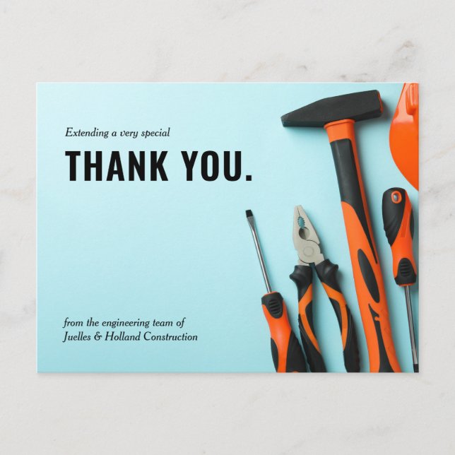 Carte Postale Construction d'un ensemble d'outils correspondant  (Devant)