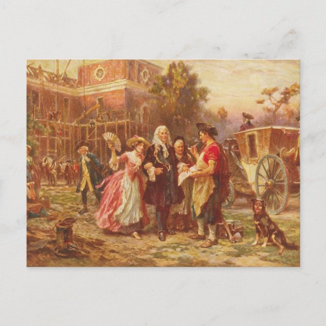 Carte Postale Construire le berceau de la liberté Jean Gerome Fe (Devant)
