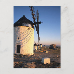 Carte Postale Consuegra, La Mancha, Espagne, éoliennes