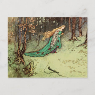Carte Postale Conte de fée Vintage Prince Princess