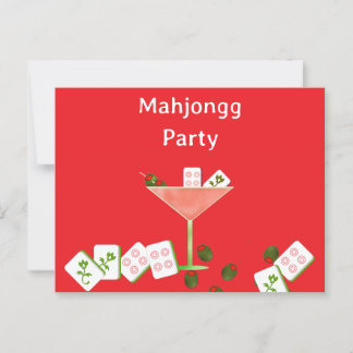 Carte postale contemporaine Martini Party Mahjong