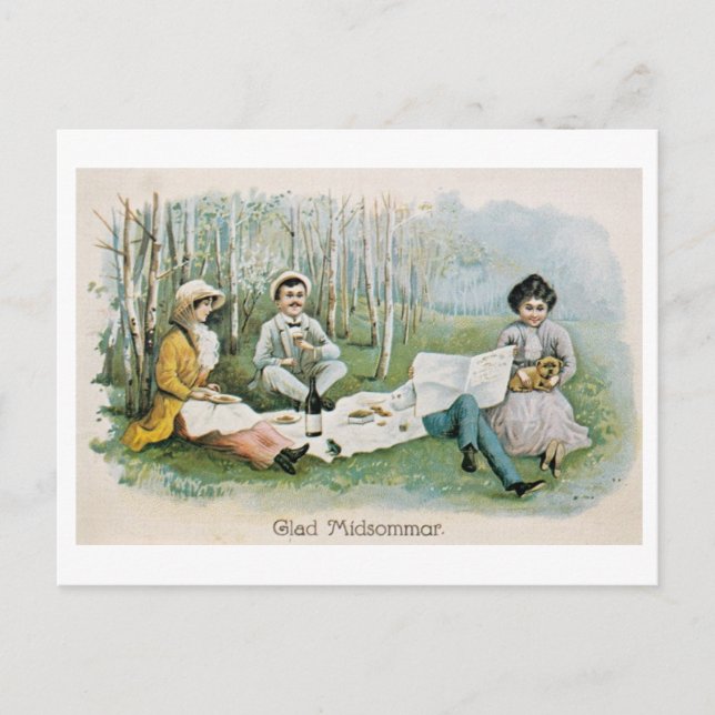 Carte Postale Content Midsommar ! (Devant)