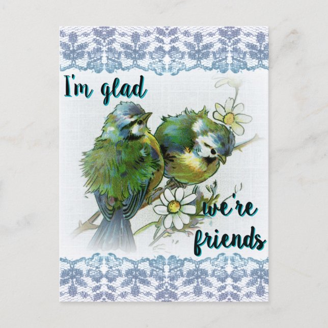Carte Postale Content que nous soyons amis (Devant)