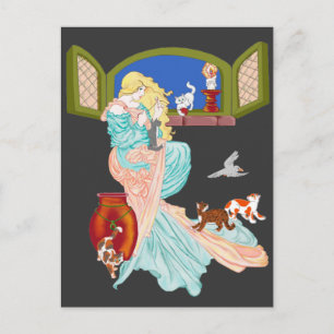 Carte Postale Contes de chats Kitty