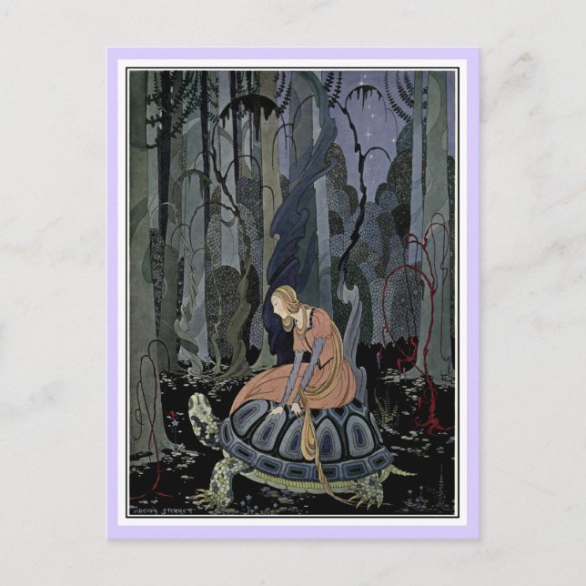 Carte Postale Contes de fées : Blondine et Bonne-Biche (Devant)