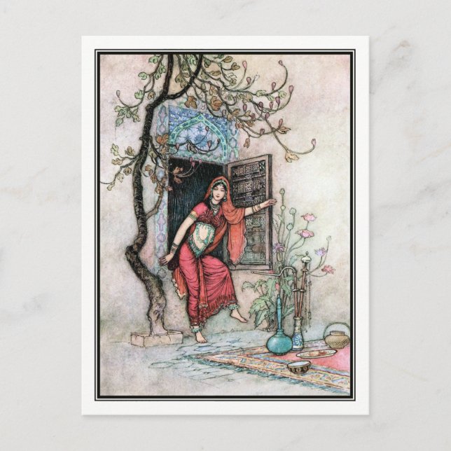 Carte Postale Contes populaires du Bengale par Warwick Goble (Devant)