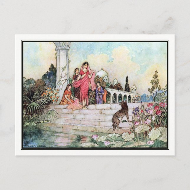 Carte Postale Contes populaires du Bengale par Warwick Goble (Devant)