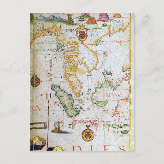 Carte Postale Continent Asie du Sud-Est, détails de l'atlas mond (Devant)