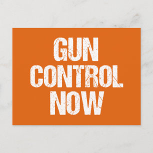 Carte Postale Contrôle des armes maintenant orange