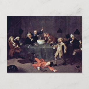 Carte Postale Conversation de minuit moderne par Hogarth William