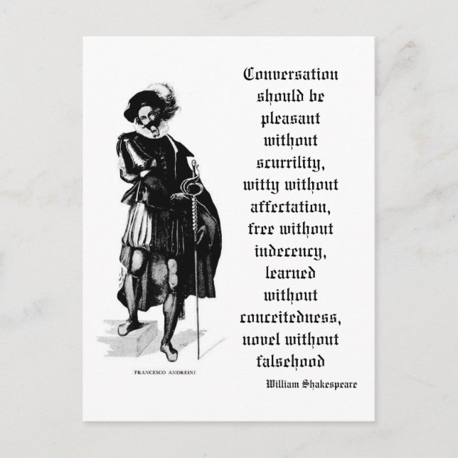 Carte postale "Conversation devrait être agréable" (Devant)