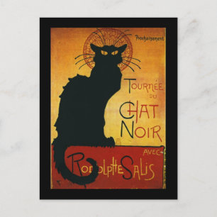 Carte Postale Conversation Noir - Chat noir