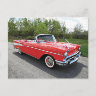 Carte Postale Convertible Chevy 57'