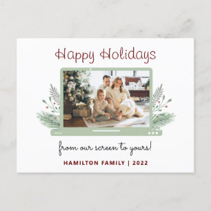 Carte Postale Convid Vacances Famille Vacances Vidéo Salutation 