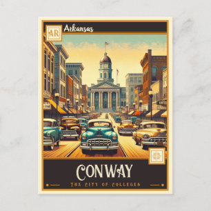 Carte Postale Conway, Arkansas VINTAGE