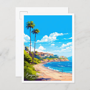 Carte Postale Coogee Beach Australie Illustration Vintage Voyage