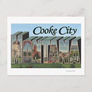 Carte Postale Cooke City, Montana - Grandes Lettres Scènes 2