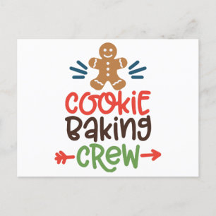 Carte Postale Cookie baking crew christmas