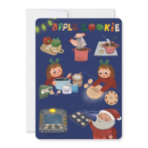 Carte postale cookie de pomme de Noël