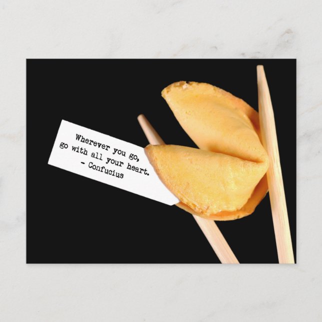 Carte Postale cookie fortune de Confucius (Devant)
